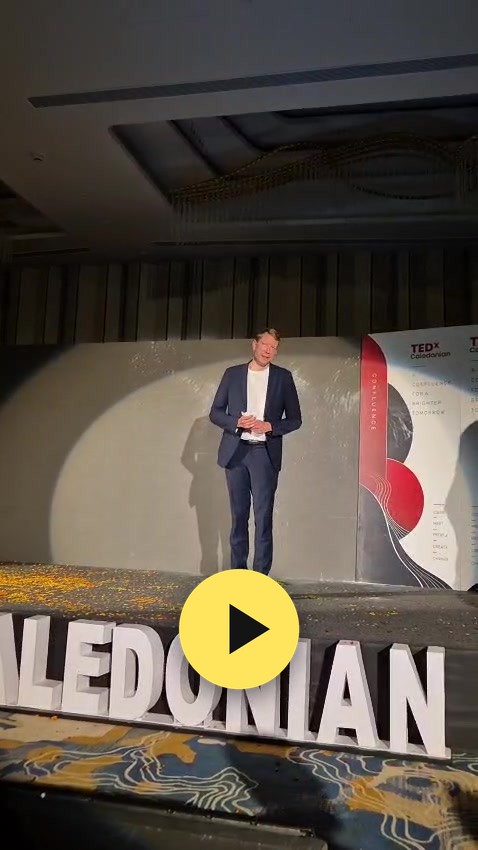 Video: Ville Merinen opening his talk on the TEDxCaledonian stage in Pathankot. Click to play.